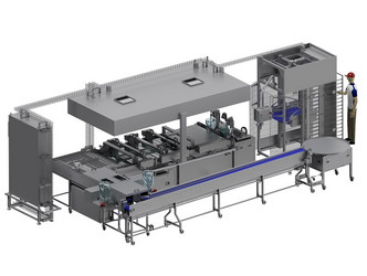 Industrial continuous open kettle fryer IDA 1100-20 Nutzen Sie mit der industriellen Durchlaufanlage alle Möglichkeiten für beste Handwerksqualität